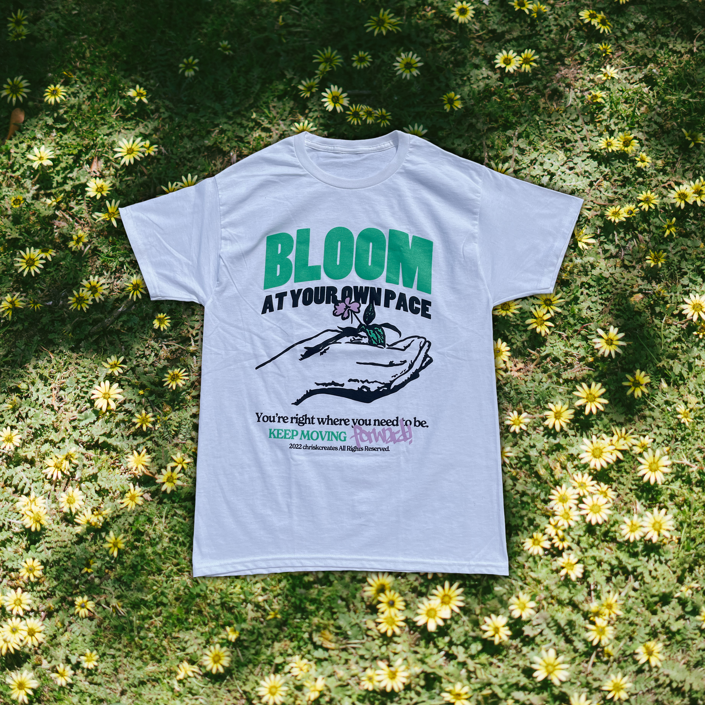 Bloom Tee 6 (hand painted) XXL