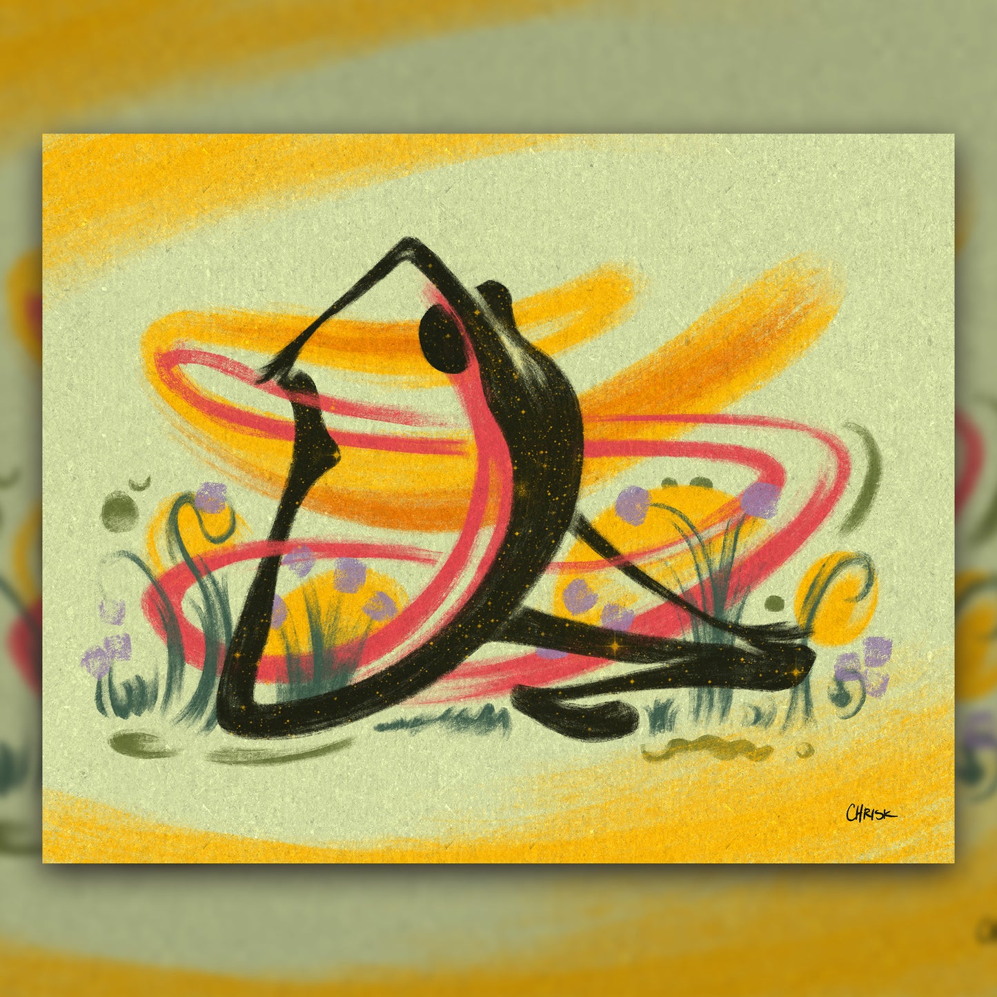 One Legged King Pigeon Pose - Archival Print (1 of 1) 8x10