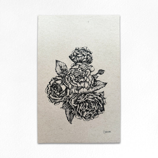 Ink Originals 35 "blooming roses study"