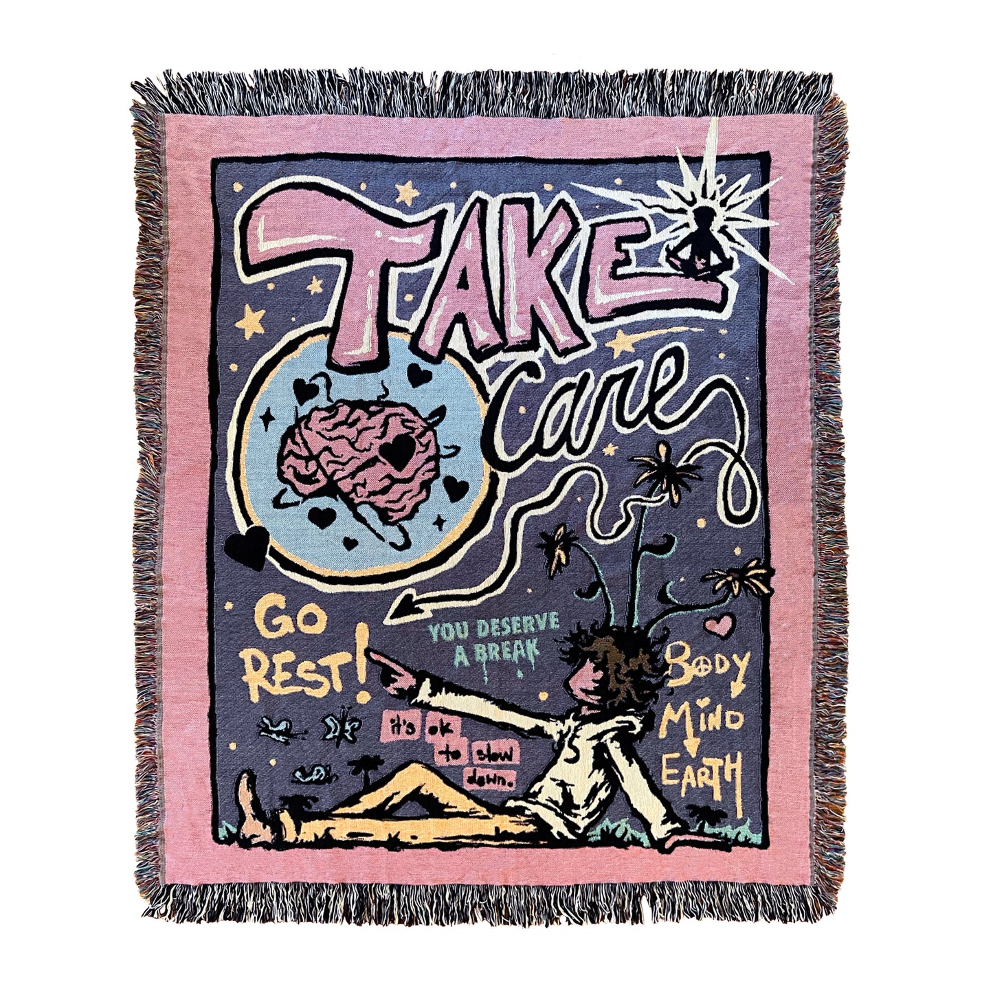 take care - Woven Blanket