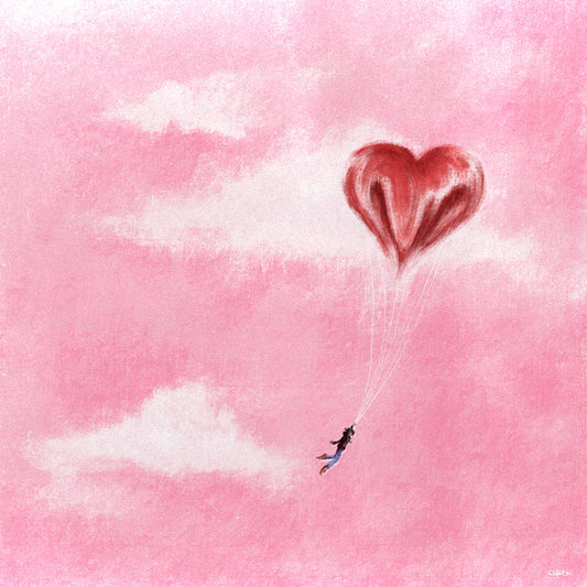 heart air balloon - Limited Edition Art Print