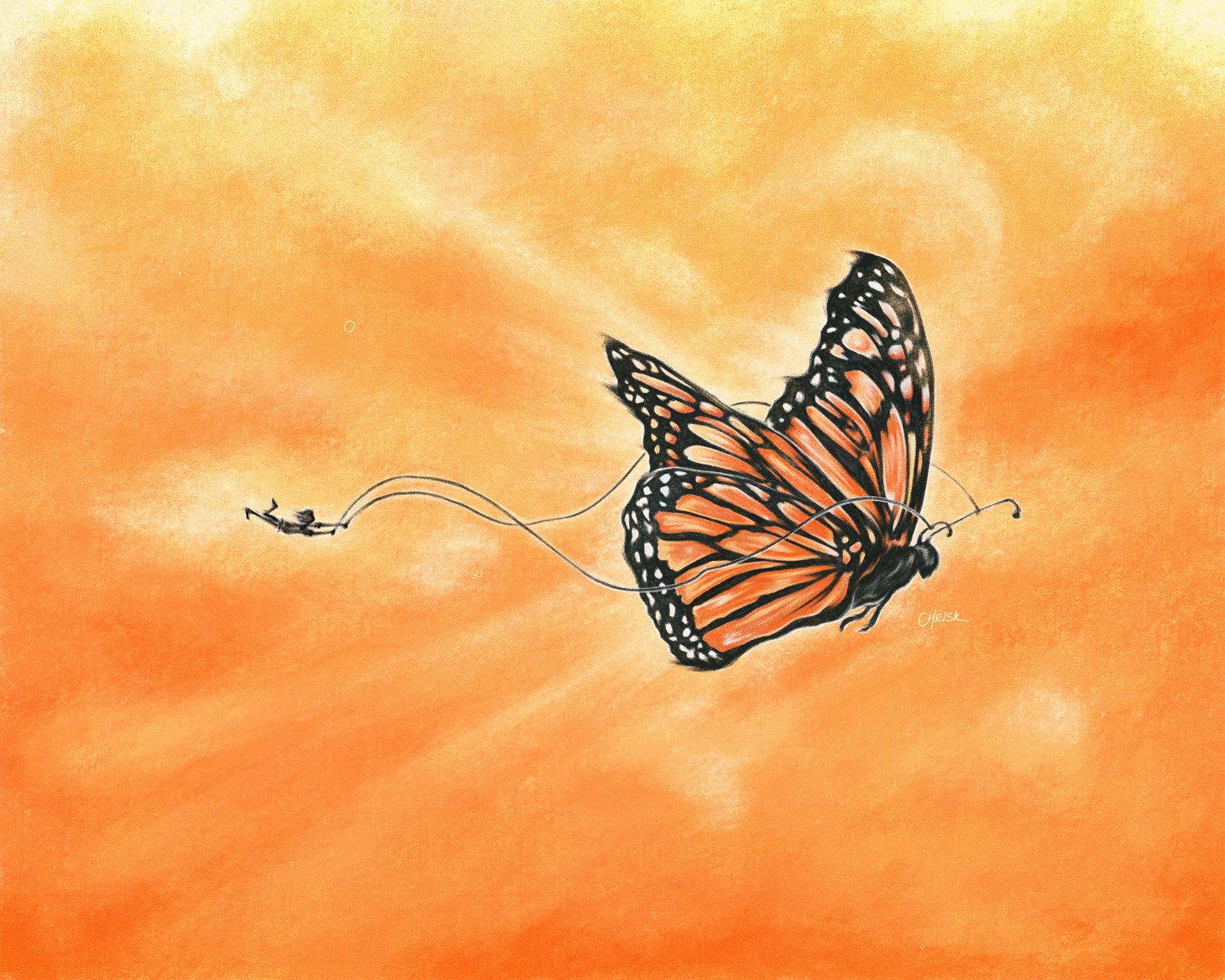 On A Wild Ride limited edition art print, 8x10 inches featuring wild adventure theme on textured art paper by chriskcreates