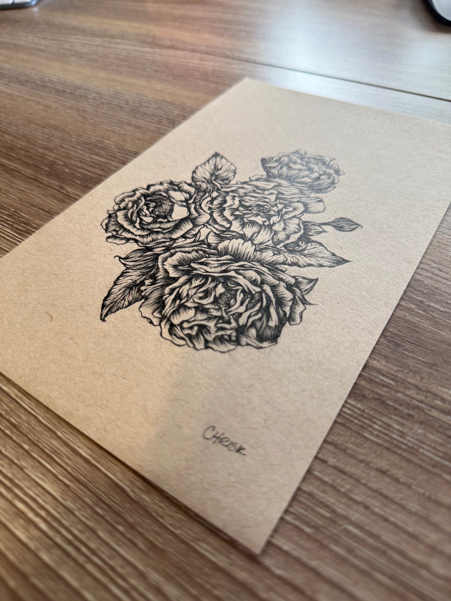 Ink Originals 35 "blooming roses study"