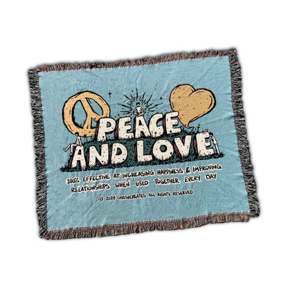 peace and love - Woven Blanket