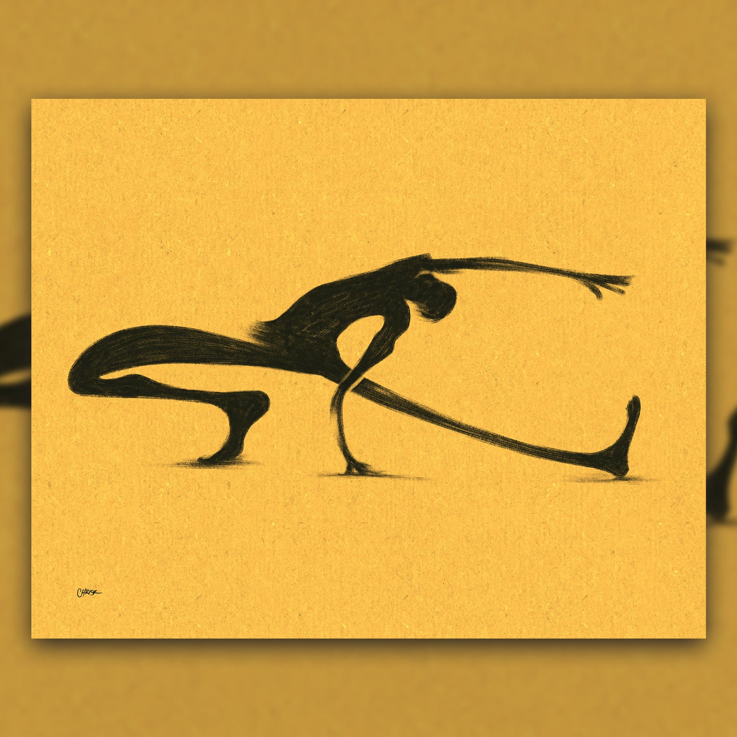Side Lunge Side Stretch - Archival Print (1 of 1) 8x10