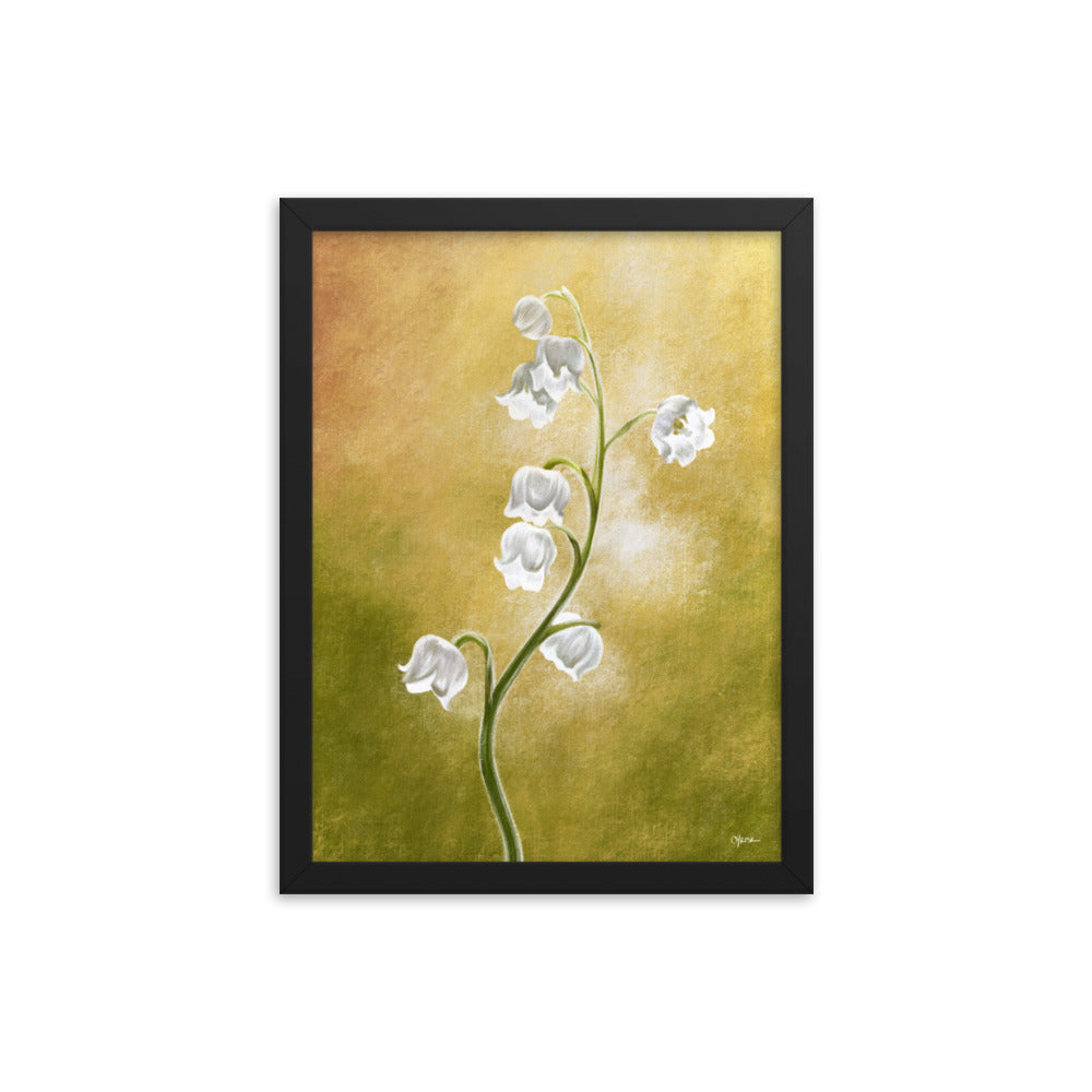 Lily of the Valley (May) - Birth Flower Framed Print