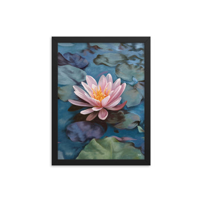 Water Lily (July) - Birth Flower Framed Print