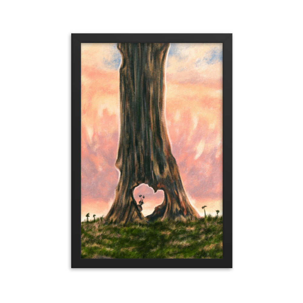 heart tree - Framed poster