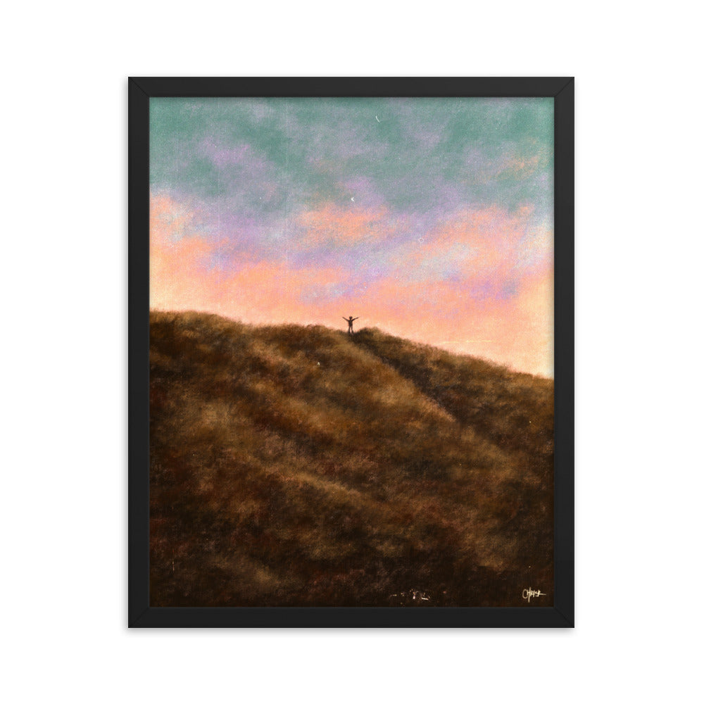 autumn prairie skies - Framed Poster