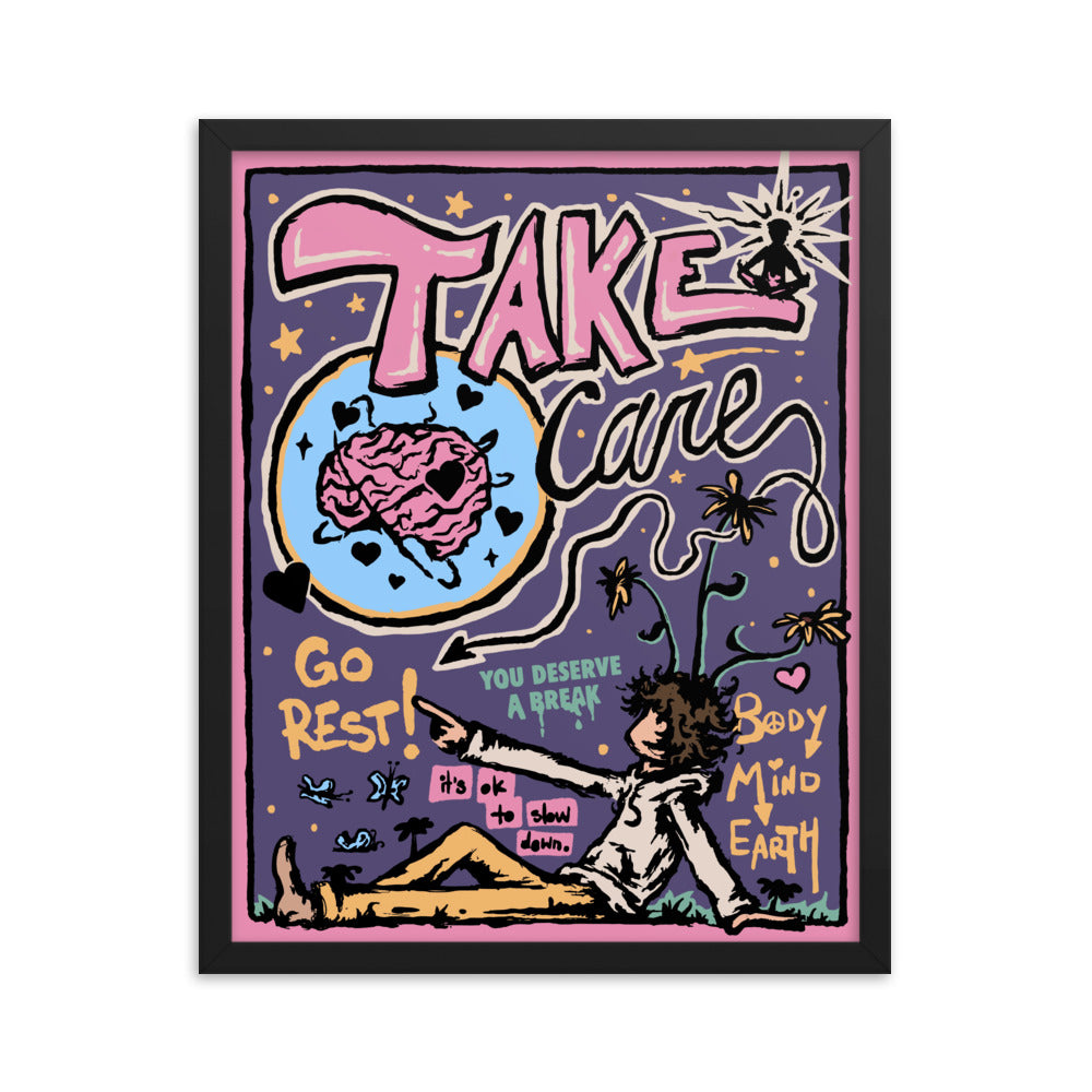 take care - Framed Poster