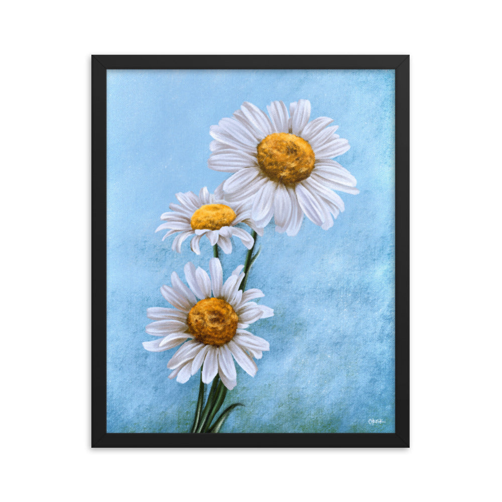 Daisy (April) - Birth Flower Framed Print