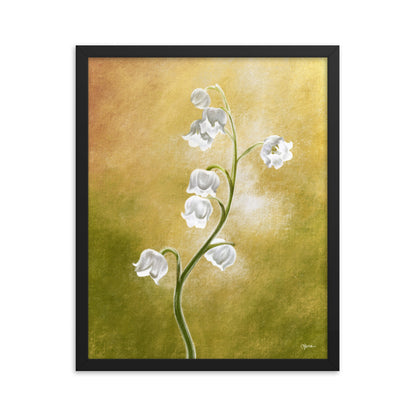 Lily of the Valley (May) - Birth Flower Framed Print