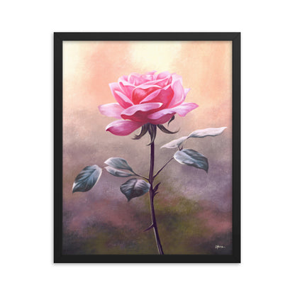 Rose (June) - Birth Flower Framed Print