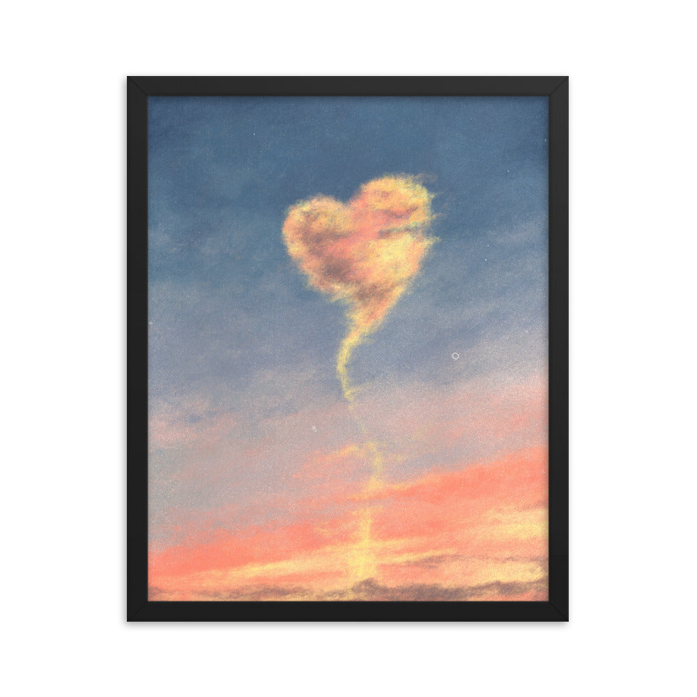 heart in the clouds - Framed poster