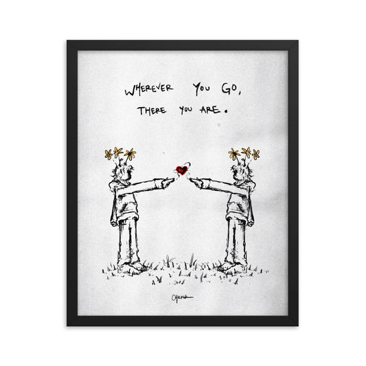 wherever you go, there you are - Framed poster