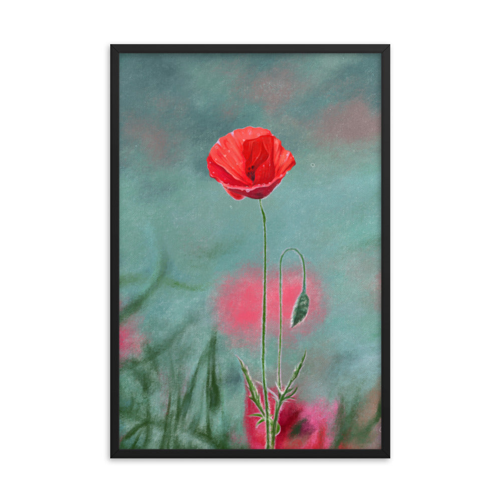 Poppy (August) - Birth Flower Framed Print