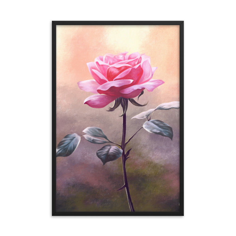 Rose (June) - Birth Flower Framed Print