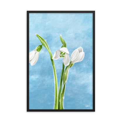 Snowdrop (January) - Birth Flower Framed Print