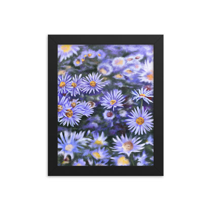 Aster (September) - Birth Flower Framed Print