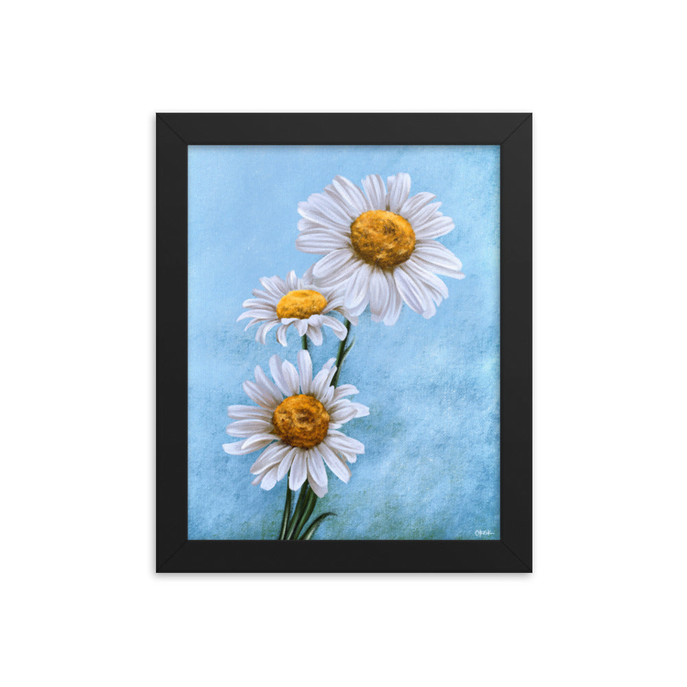 Daisy (April) - Birth Flower Framed Print