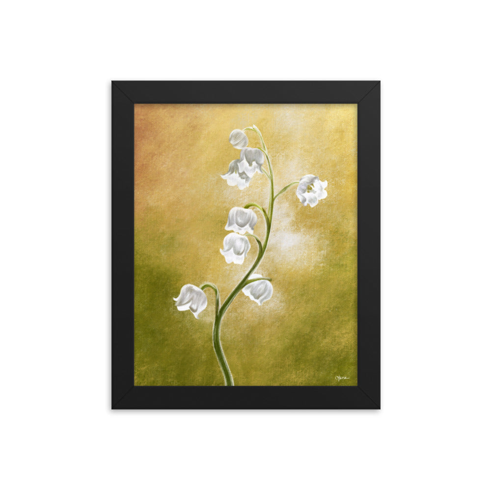 Lily of the Valley (May) - Birth Flower Framed Print