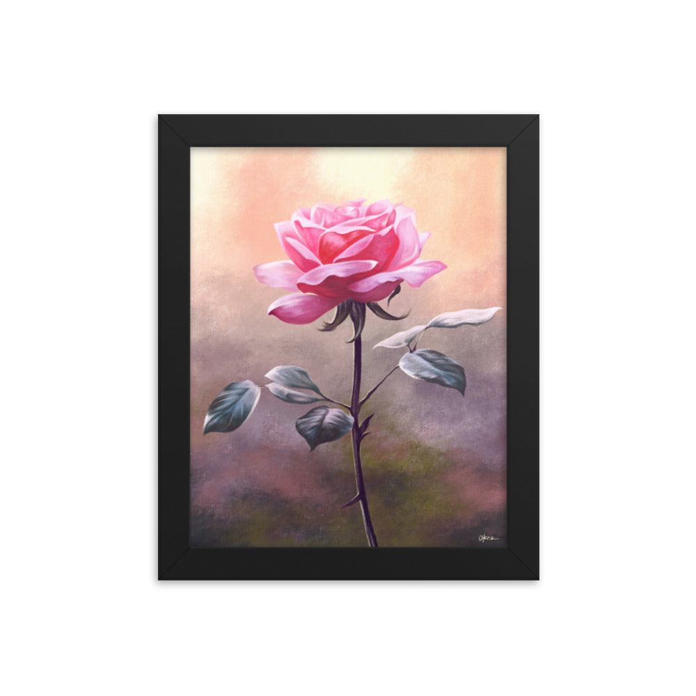 Rose (June) - Birth Flower Framed Print