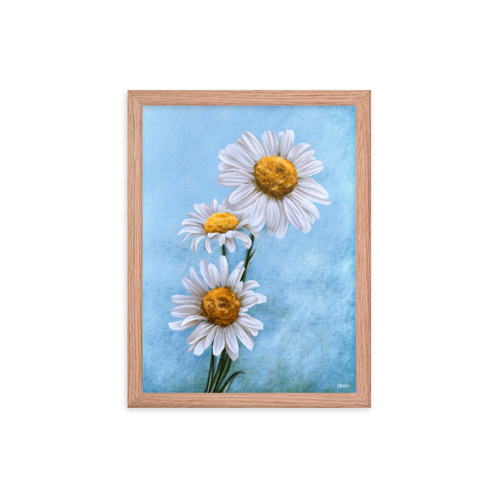 Daisy (April) - Birth Flower Framed Print