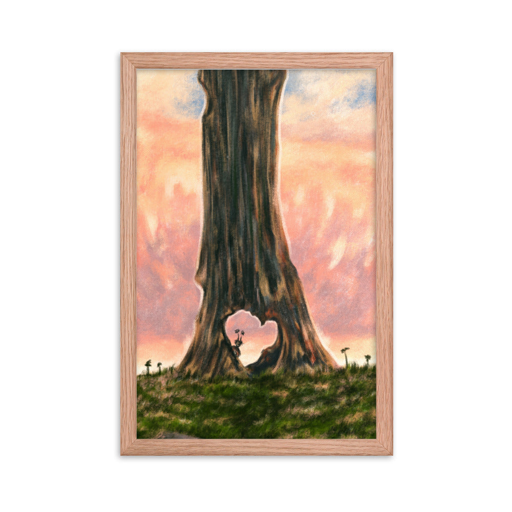 heart tree - Framed poster