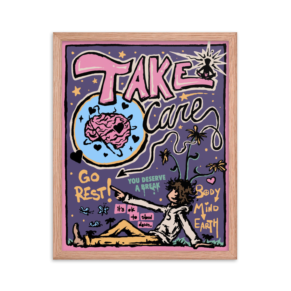 take care - Framed Poster