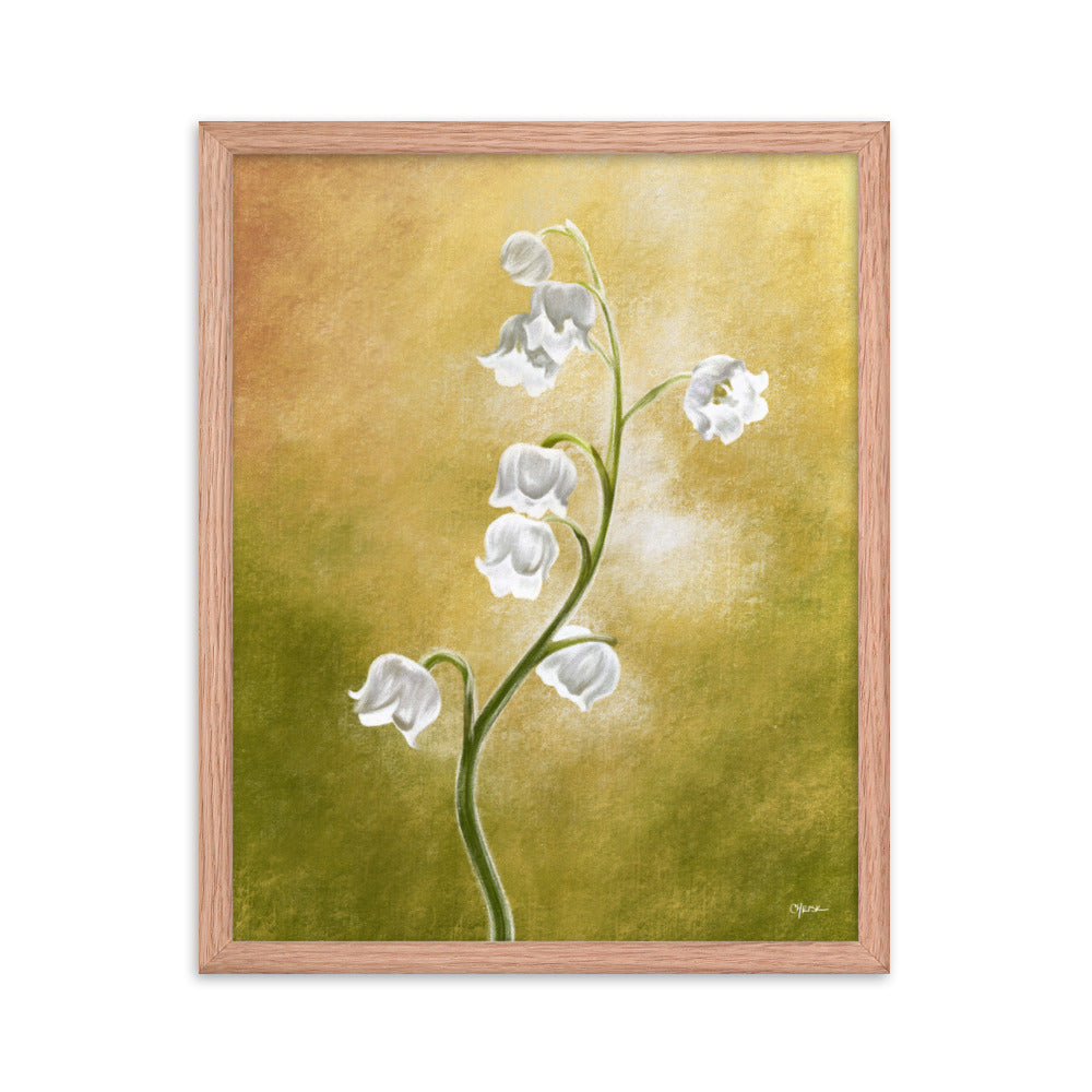 Lily of the Valley (May) - Birth Flower Framed Print