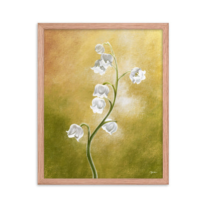 Lily of the Valley (May) - Birth Flower Framed Print