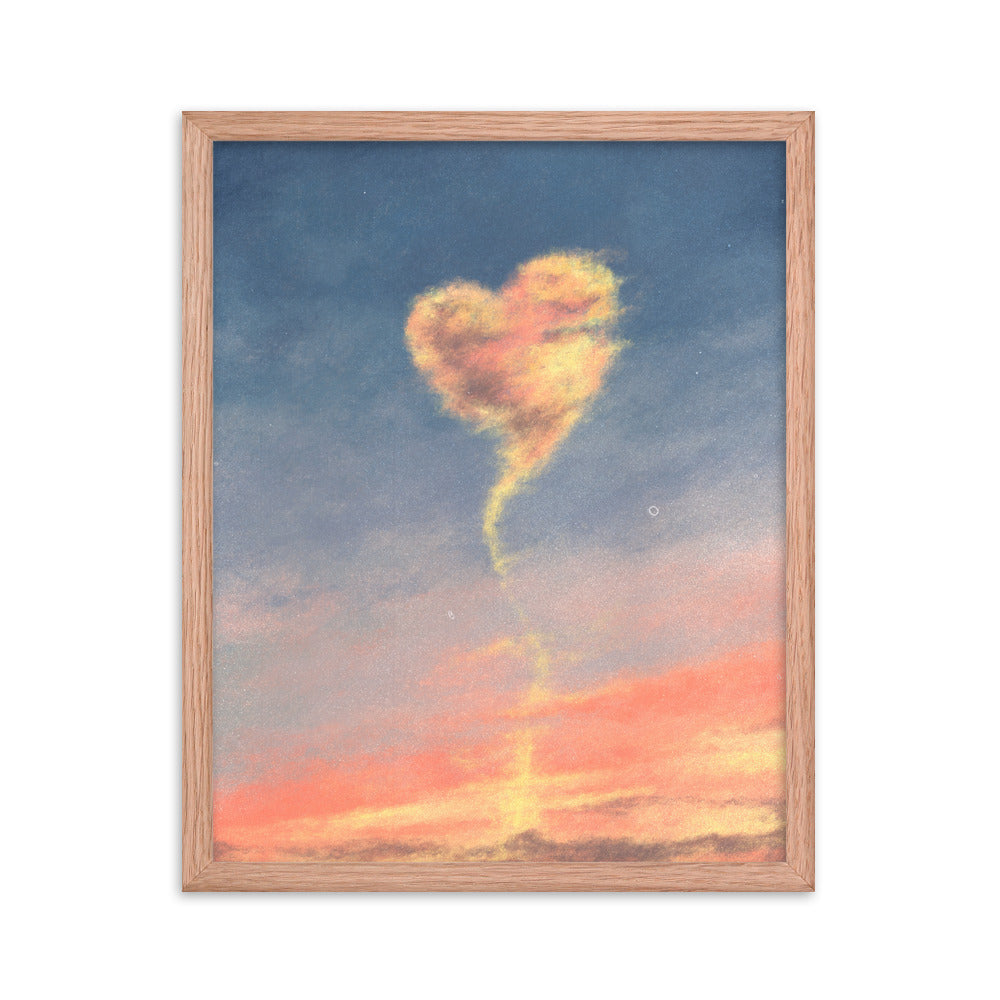 heart in the clouds - Framed poster