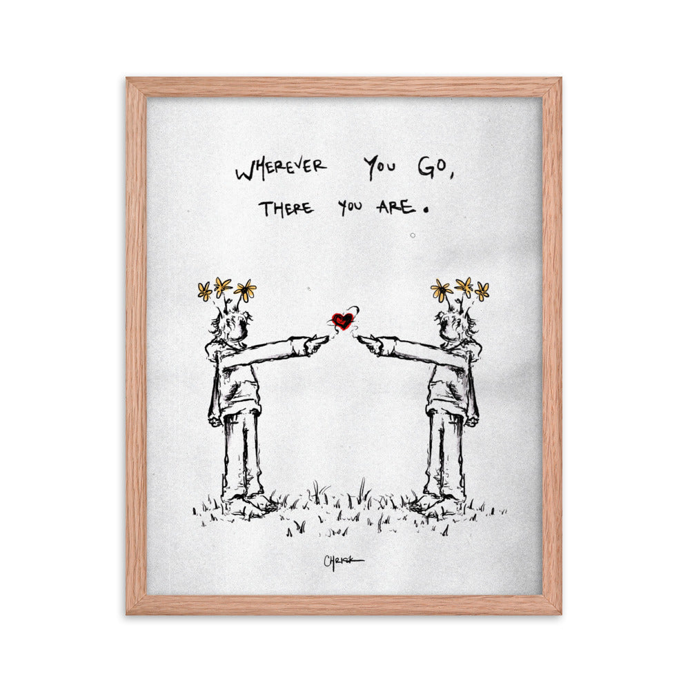 wherever you go, there you are - Framed poster