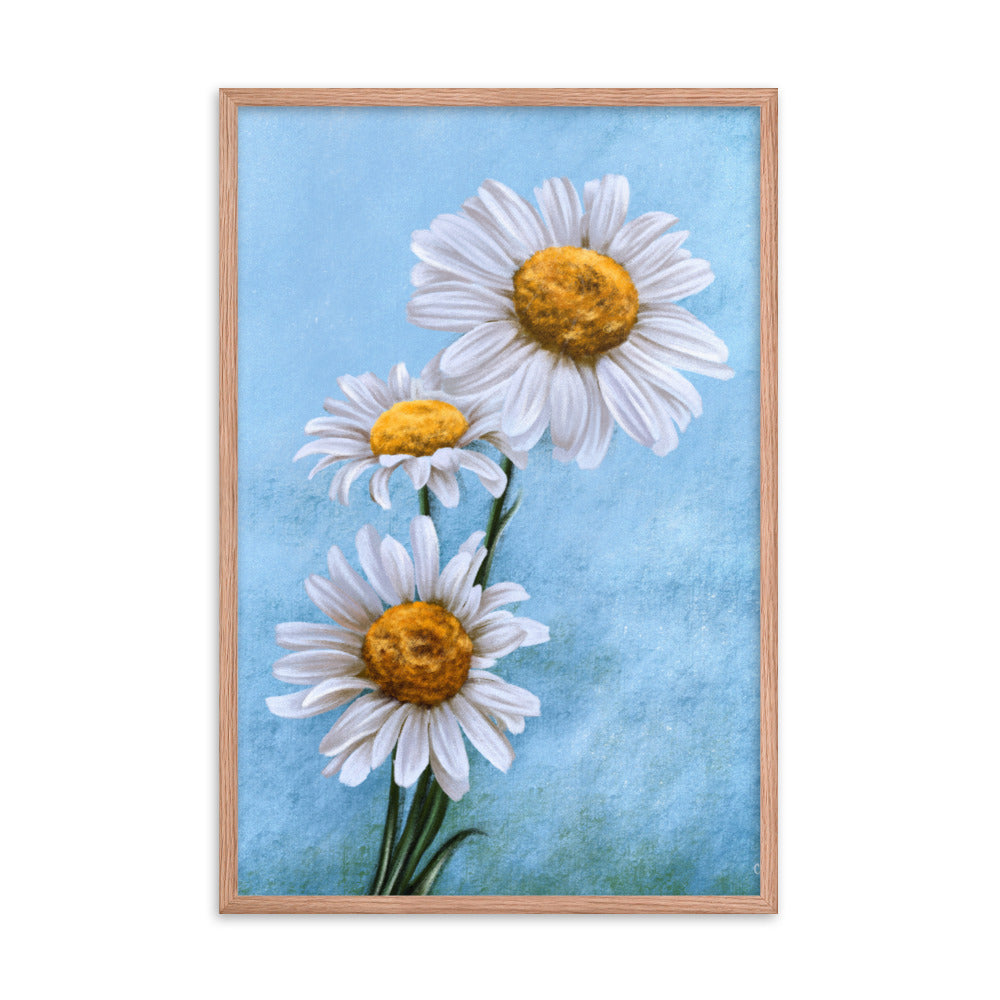 Daisy (April) - Birth Flower Framed Print