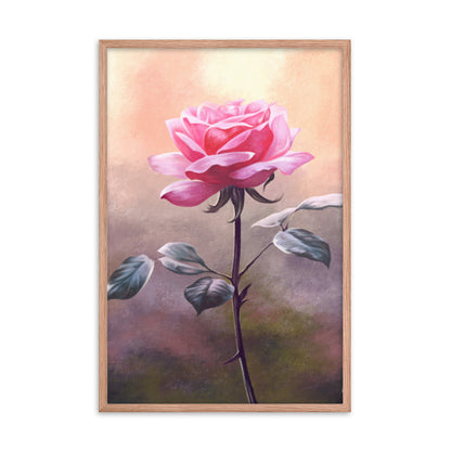 Rose (June) - Birth Flower Framed Print