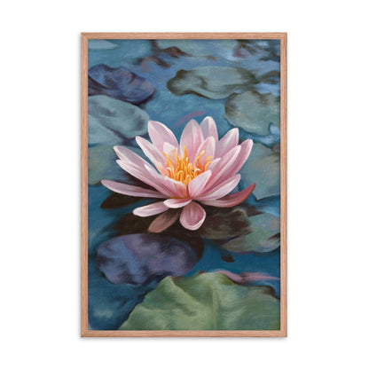 Water Lily (July) - Birth Flower Framed Print