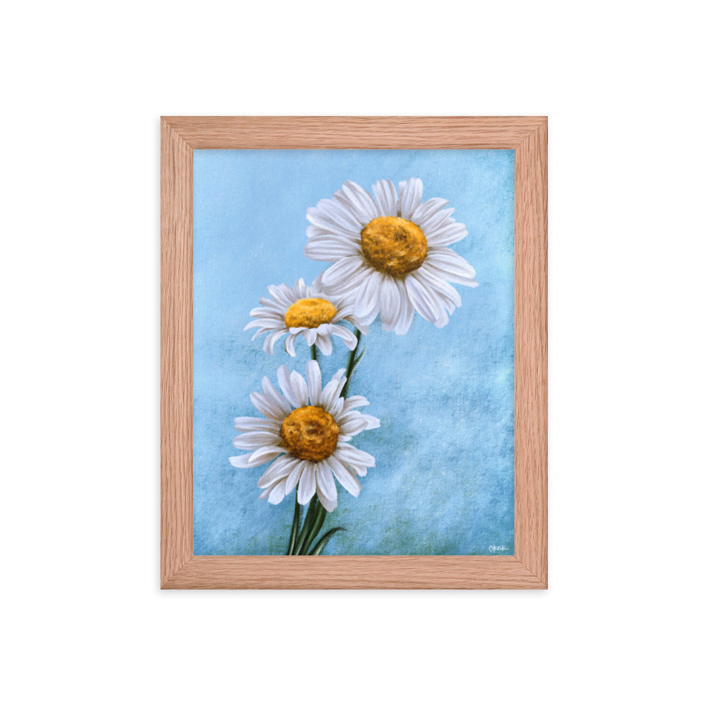 Daisy (April) - Birth Flower Framed Print