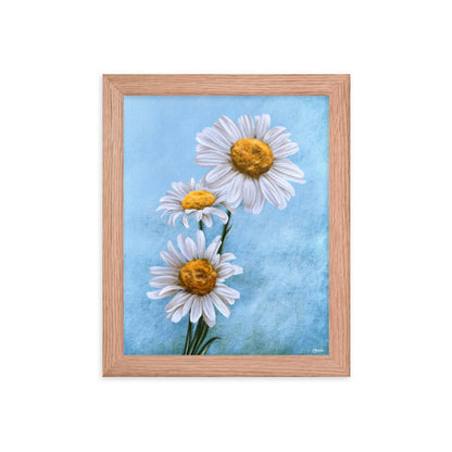 Daisy (April) - Birth Flower Framed Print