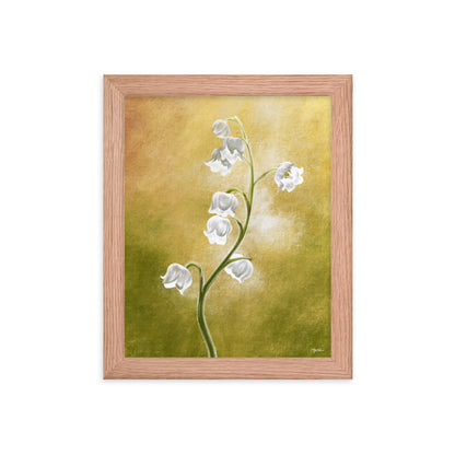 Lily of the Valley (May) - Birth Flower Framed Print