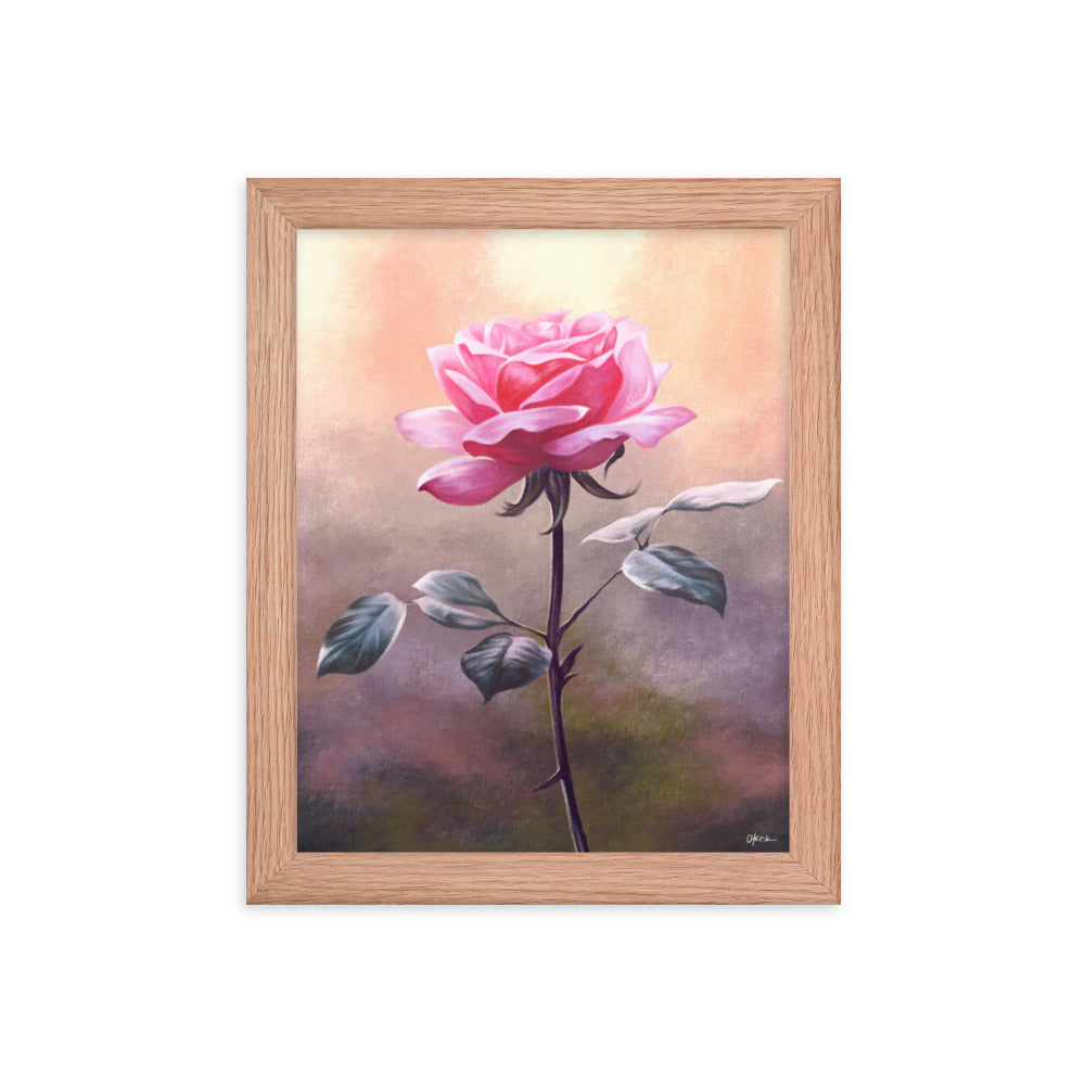 Rose (June) - Birth Flower Framed Print