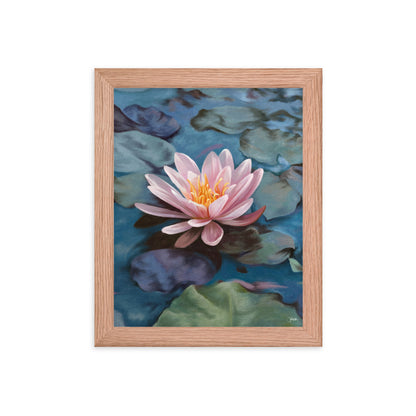 Water Lily (July) - Birth Flower Framed Print