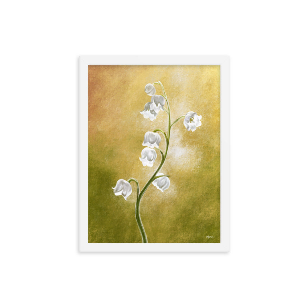 Lily of the Valley (May) - Birth Flower Framed Print