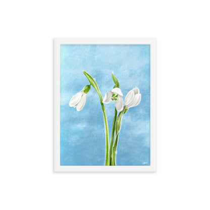 Snowdrop (January) - Birth Flower Framed Print