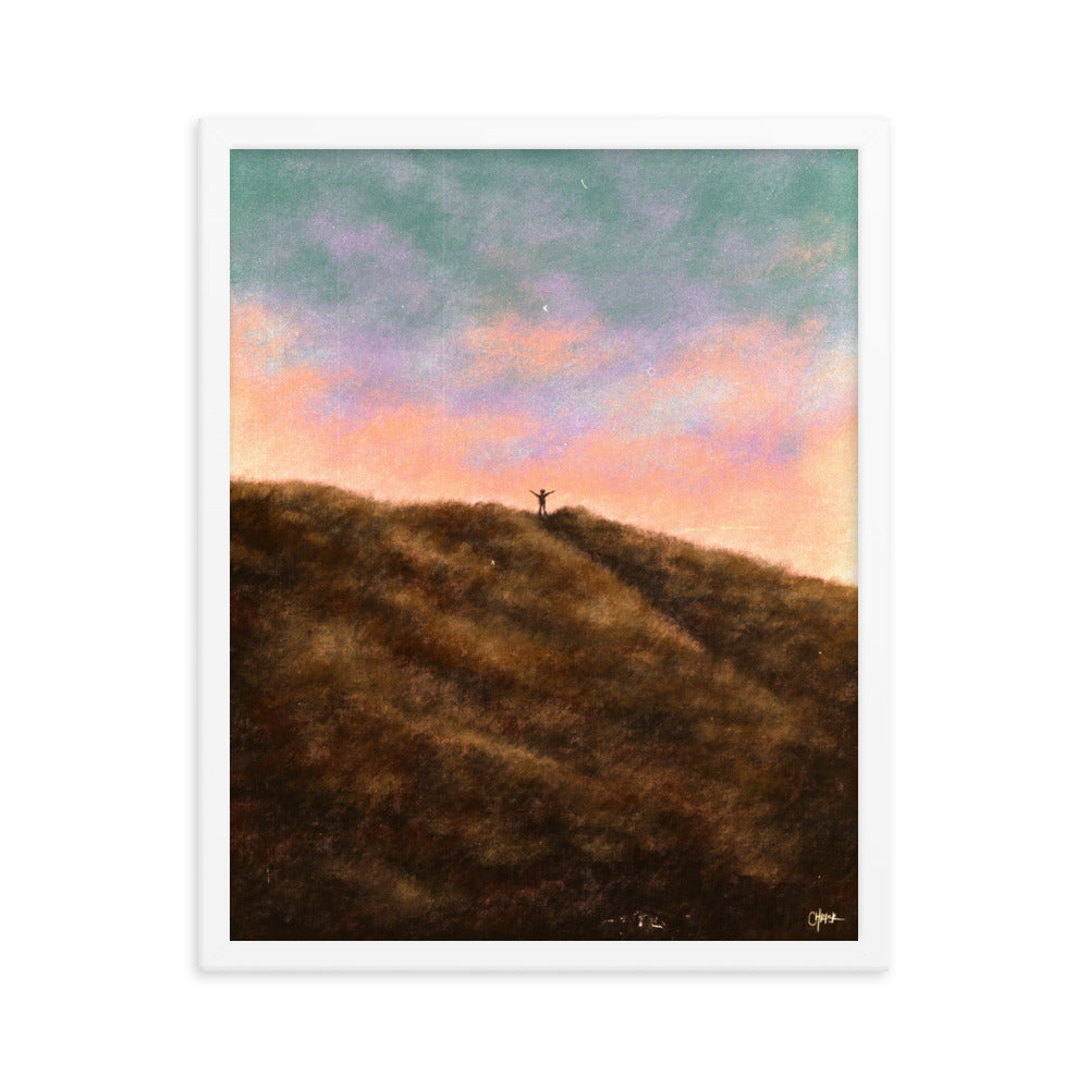 autumn prairie skies - Framed Poster