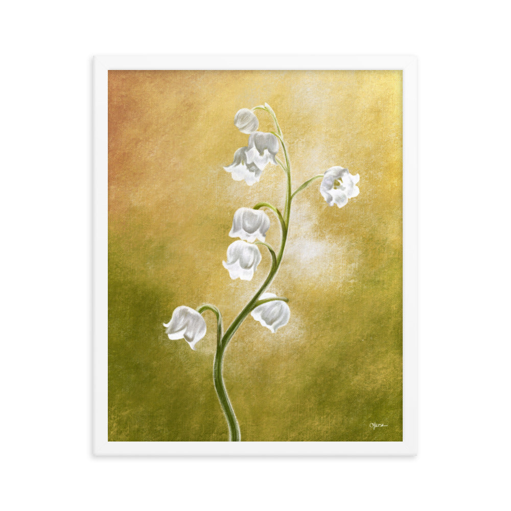 Lily of the Valley (May) - Birth Flower Framed Print