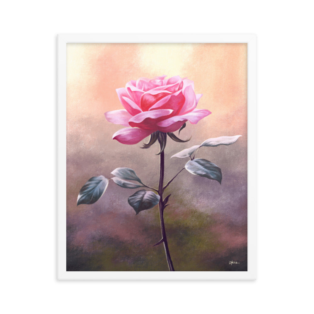 Rose (June) - Birth Flower Framed Print