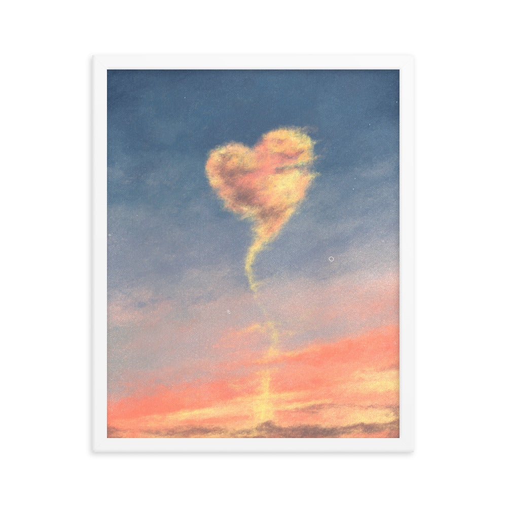 heart in the clouds - Framed poster