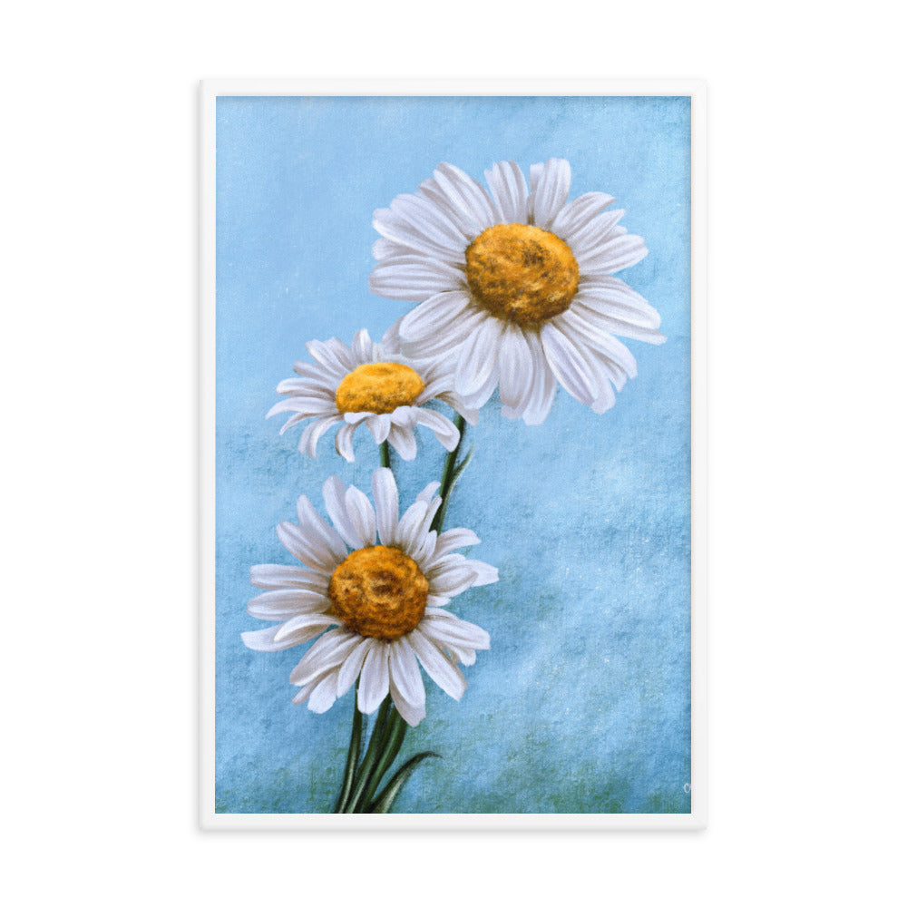 Daisy (April) - Birth Flower Framed Print