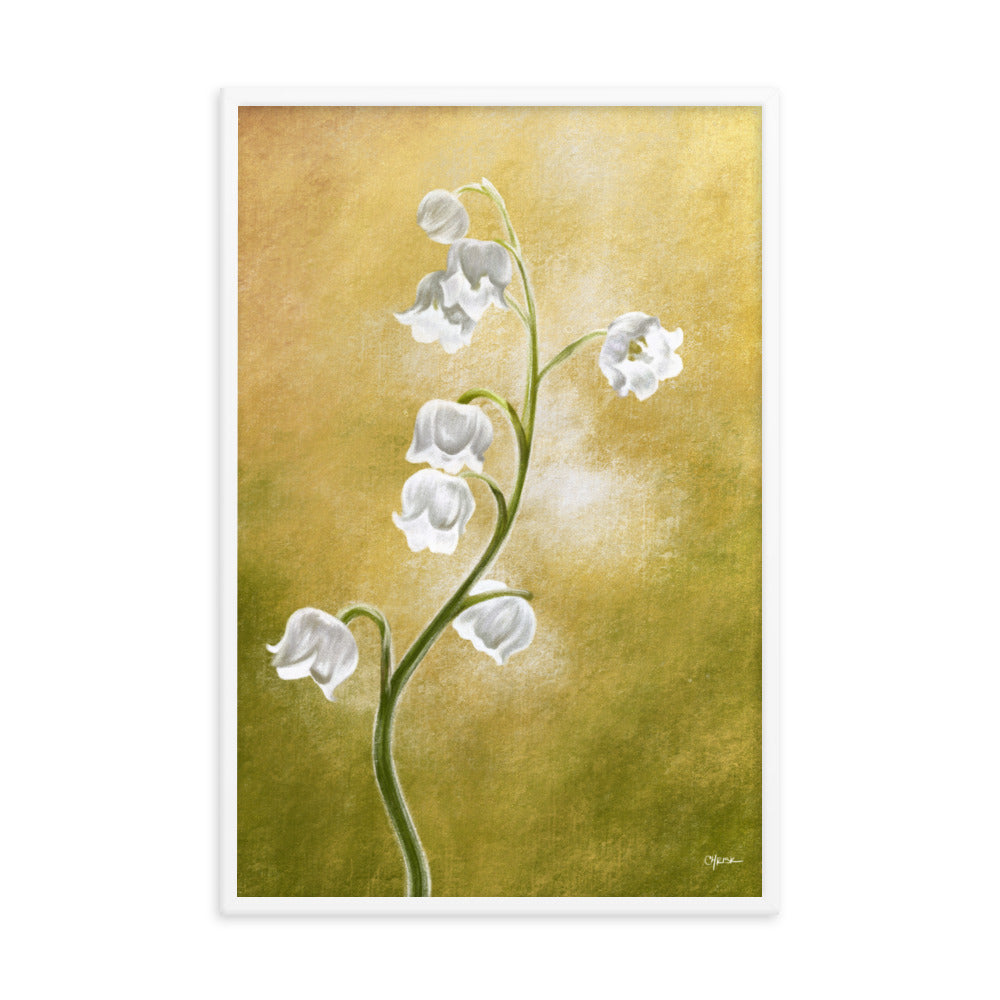 Lily of the Valley (May) - Birth Flower Framed Print