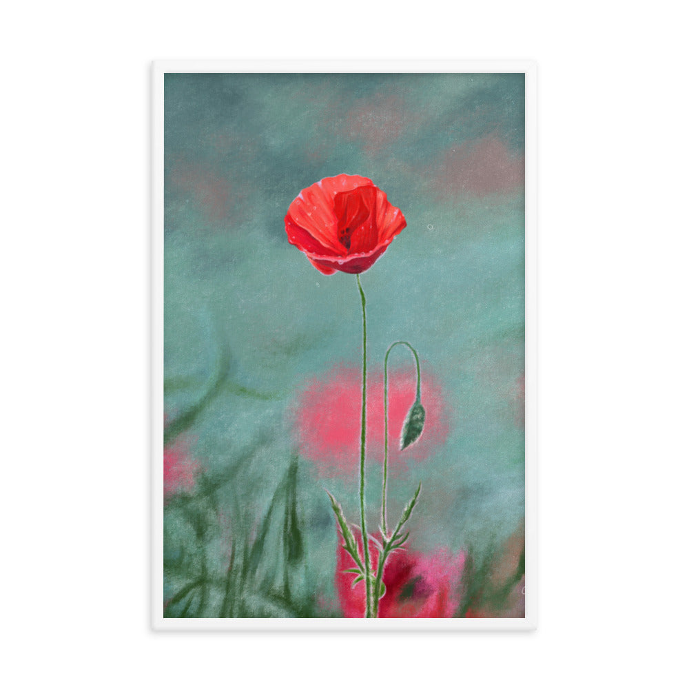 Poppy (August) - Birth Flower Framed Print